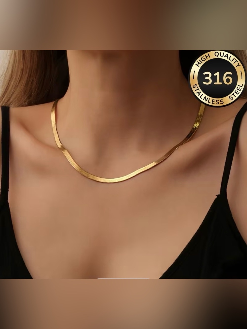 ✨ Premium Gold‑Plated Necklace– Anti‑Rust